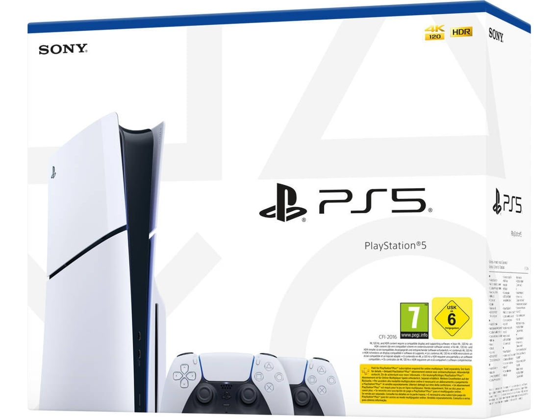 Conjunto Consola PS5 Slim + 2 Mandos inalámbricos DualSense