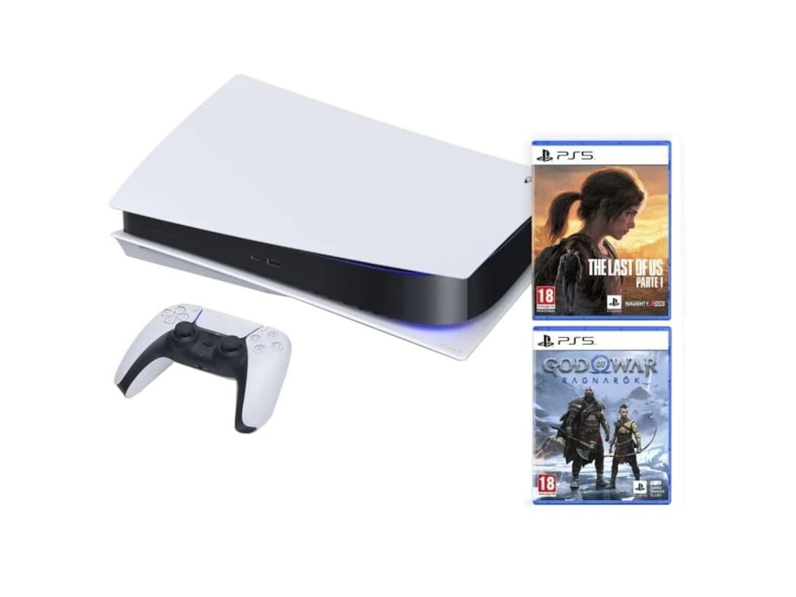 Consola PS5 + Juego God Of War Ragnarök + Juego The Last Of Us Parte I