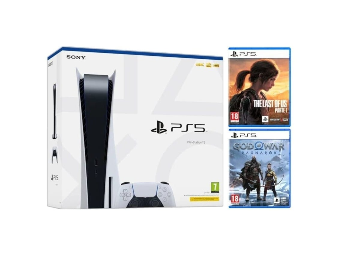 Consola PS5 + Juego God Of War Ragnarök + Juego The Last Of Us Parte I