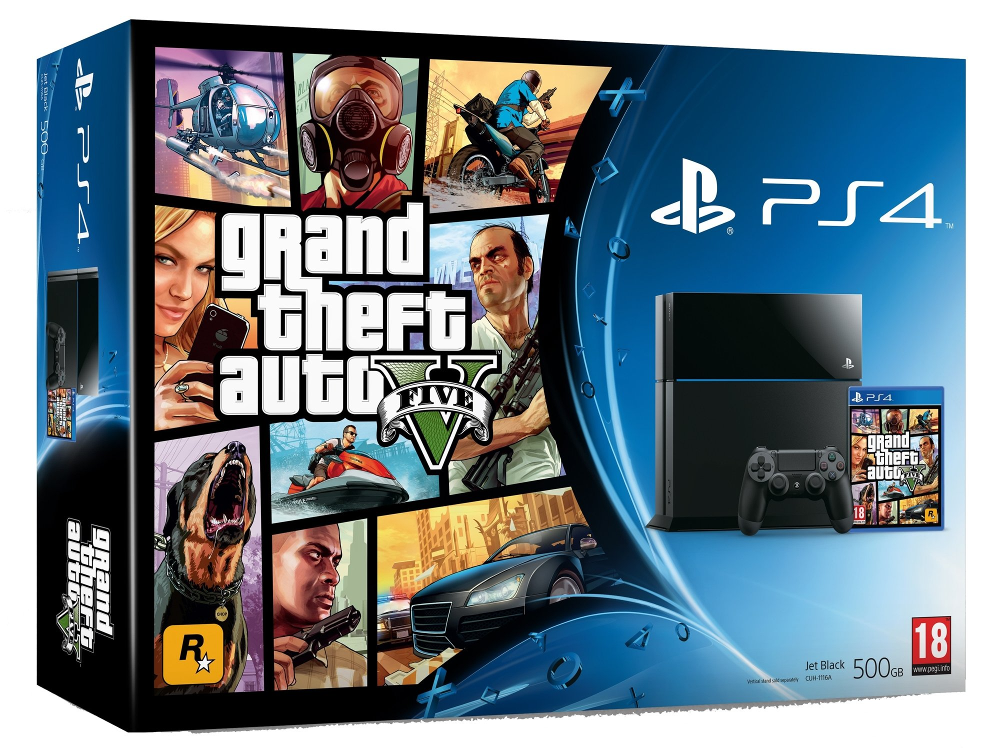 Consola PS4 Standard + GTA V (500 GB)